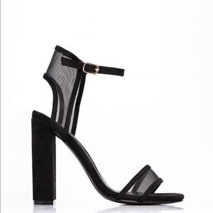 Mesh strap heels